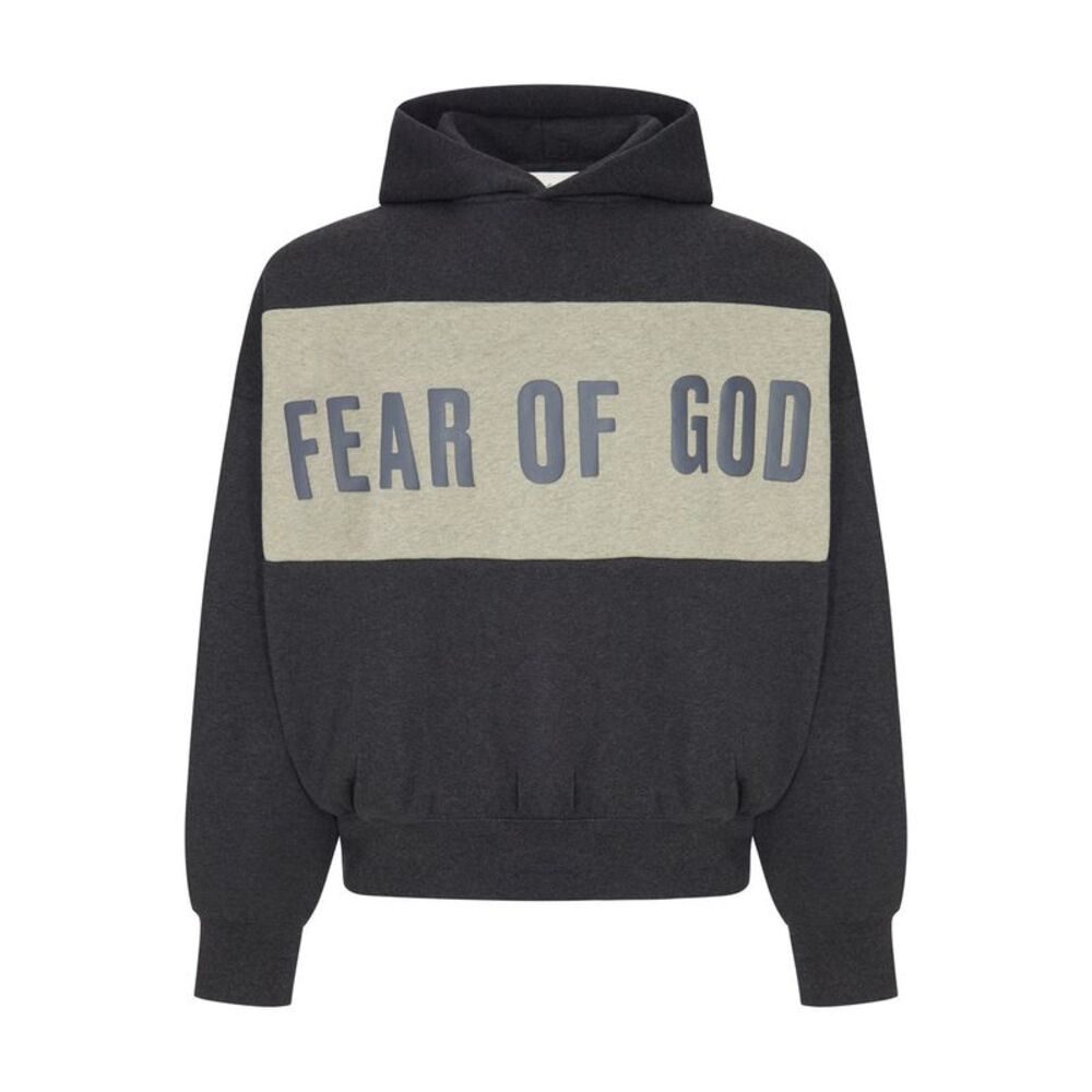 Fear Of God Essentials Men Color Block Hoodie With Front And Back Logo